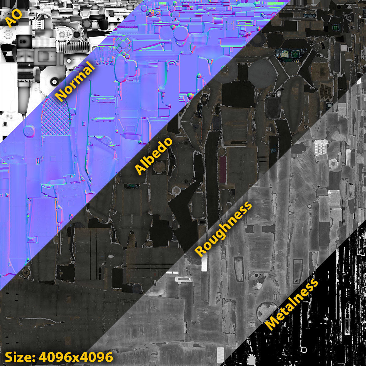 AH-64 Apache Low-poly 3D model_13