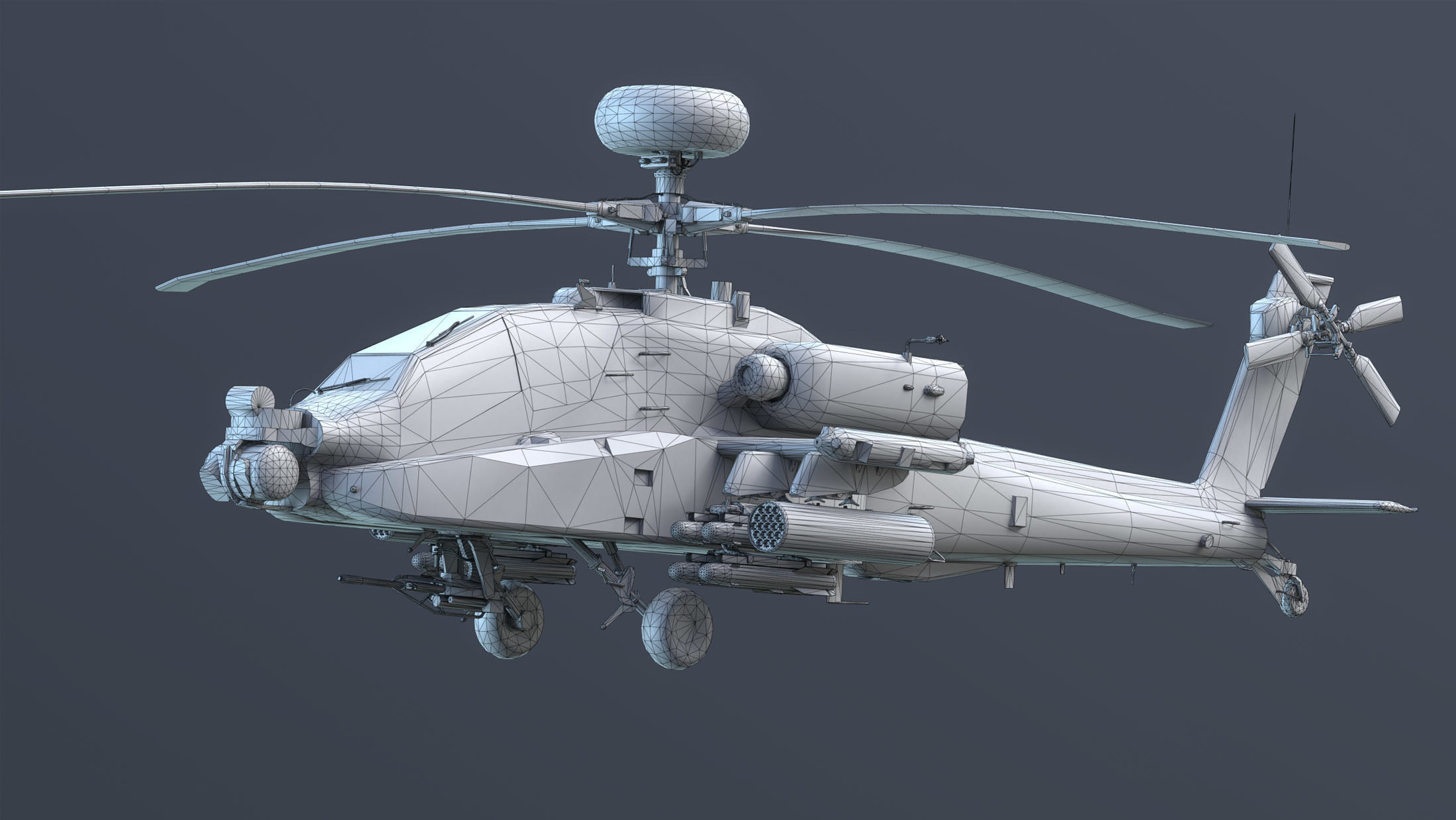 AH-64 Apache Low-poly 3D model_11