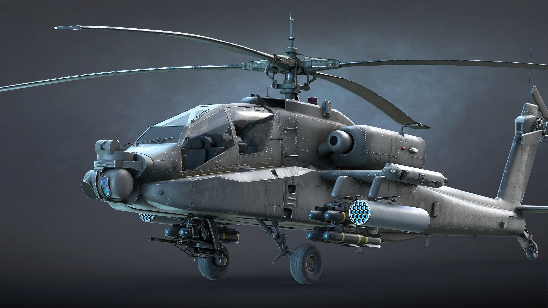 AH-64 Apache Low-poly 3D model_8