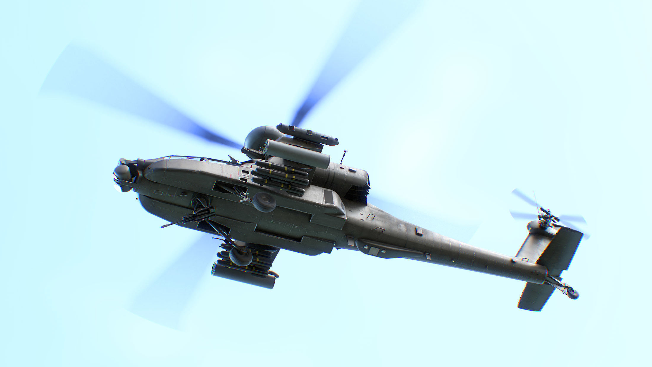 AH-64 Apache Low-poly 3D model_10
