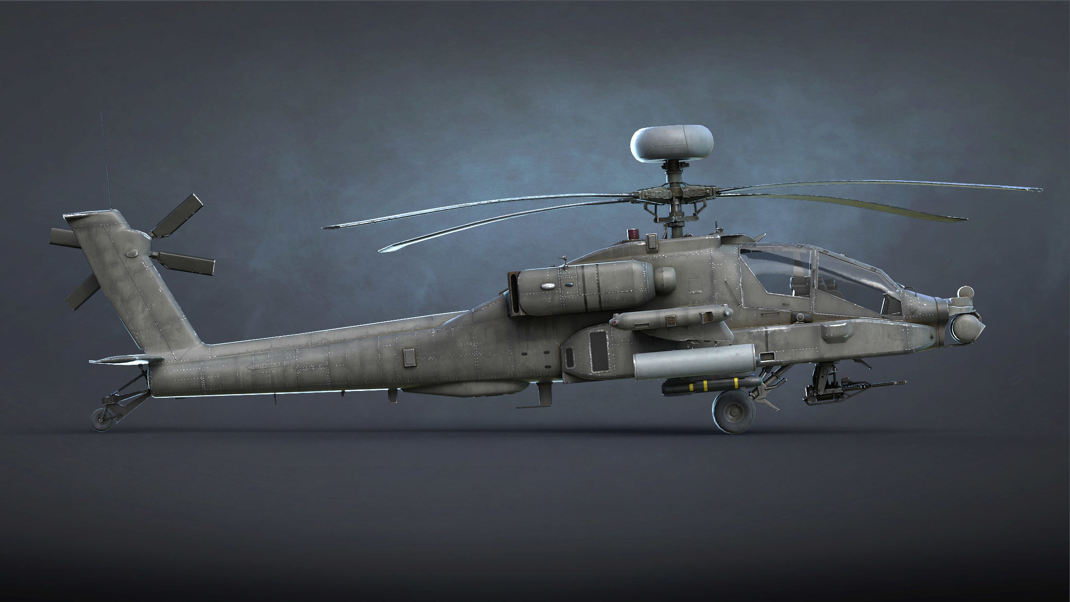 AH-64 Apache Low-poly 3D model_6