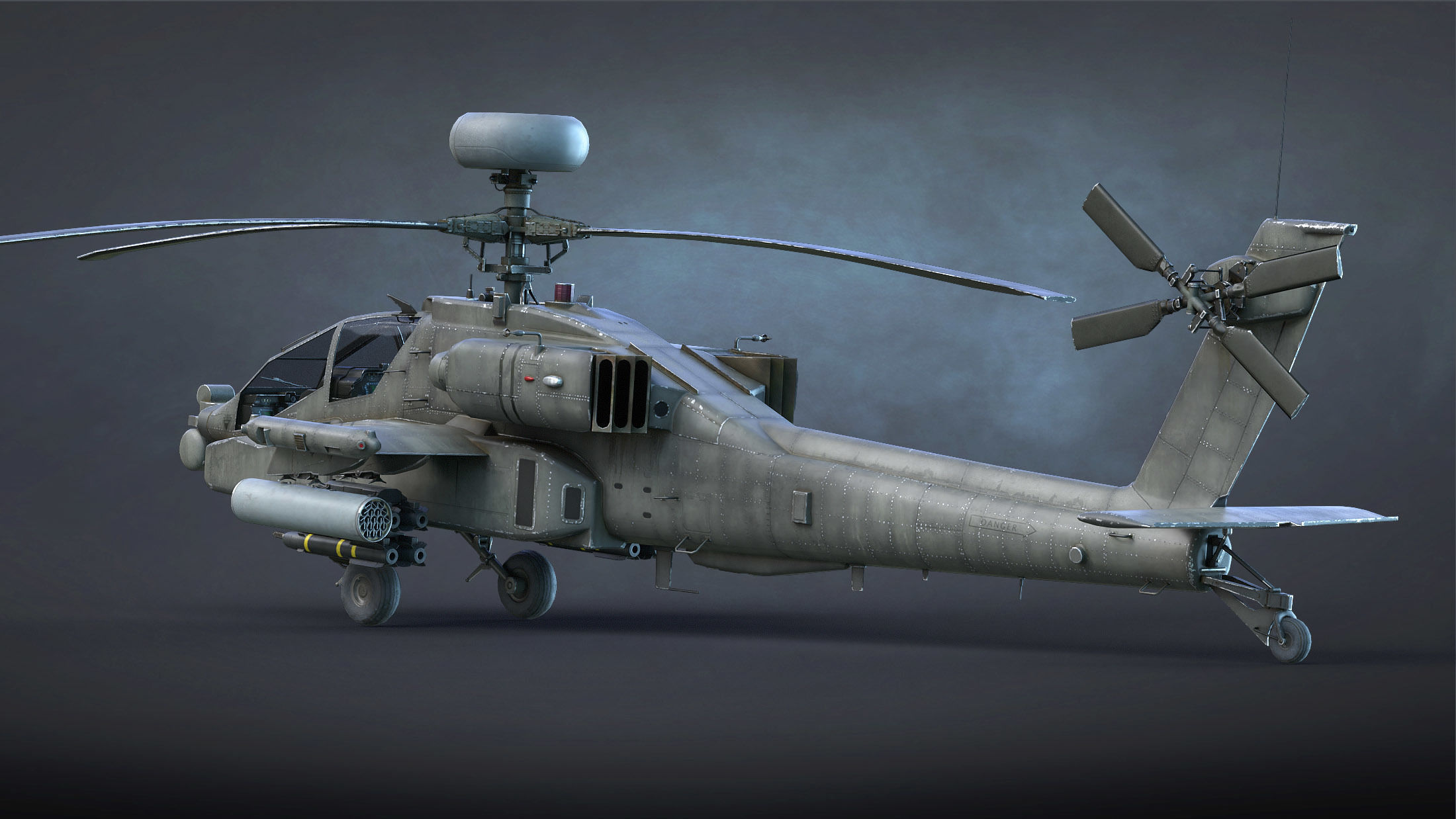 AH-64 Apache Low-poly 3D model_3