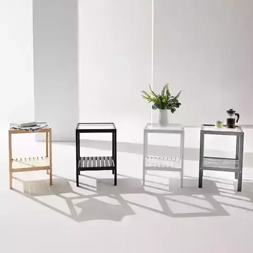 Wood side table bedside table