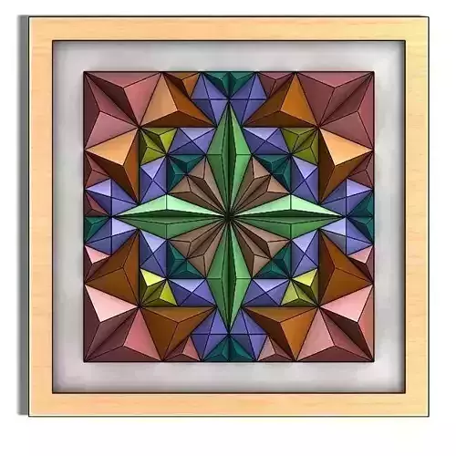 3D Print Wall art geometry pattern design 3D print model