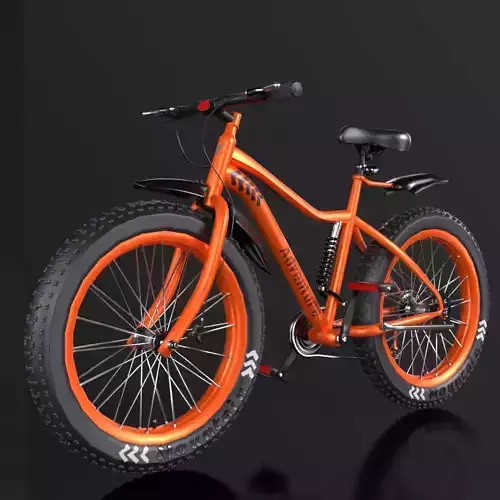 bicycle orange mountain bike