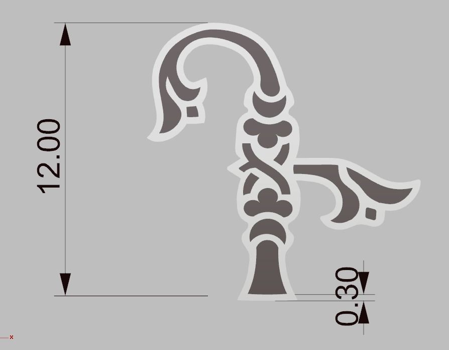 Armenian letters 3D print model_3