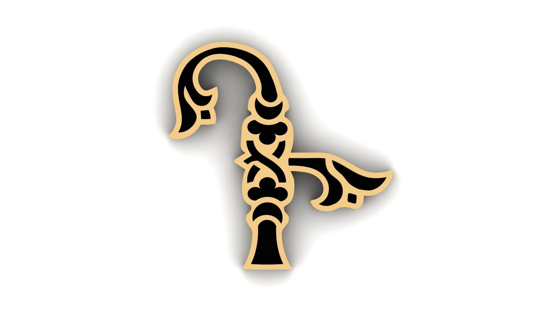 Armenian letters 3D print model_1