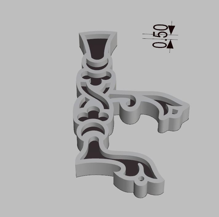 Armenian letters 3D print model_4