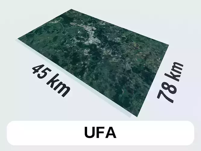 Ufa Russia City Landscape 3D Model