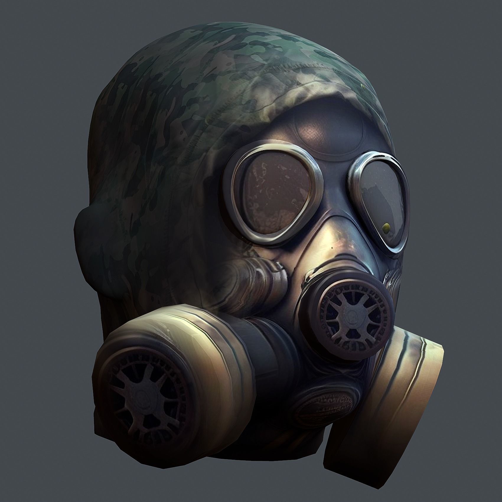 Helmet 3d model military combat Military Low-poly Low-poly Low-poly 3D model_2