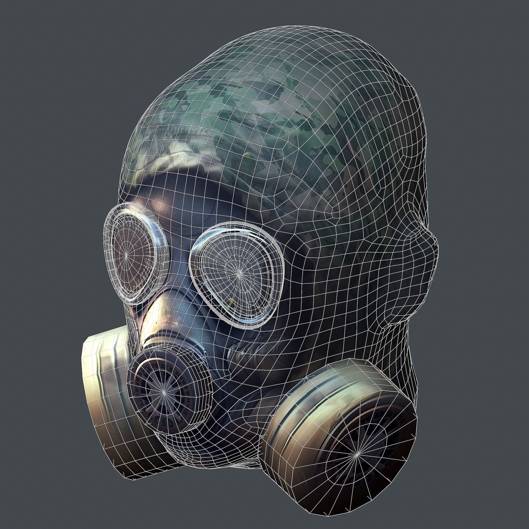 Helmet 3d model military combat Military Low-poly Low-poly Low-poly 3D model_9