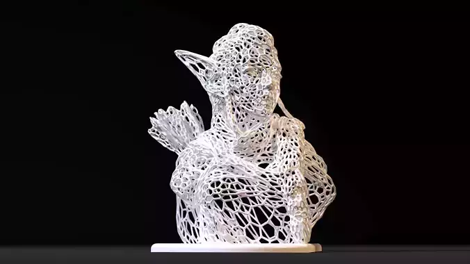 Elf Archer Bust 3D print model