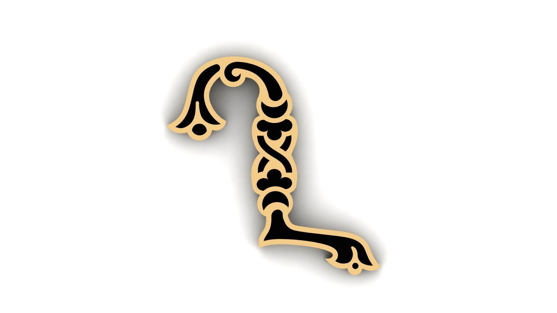 Armenian letters 3D print model_1