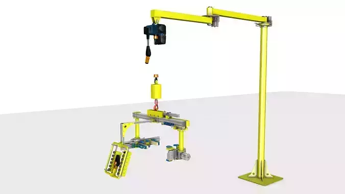 Industrial Manipulator Low-poly 3D model