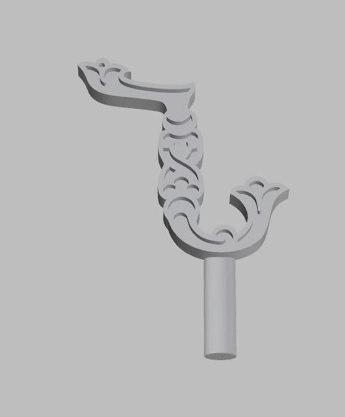 Armenian letters 3D print model_5