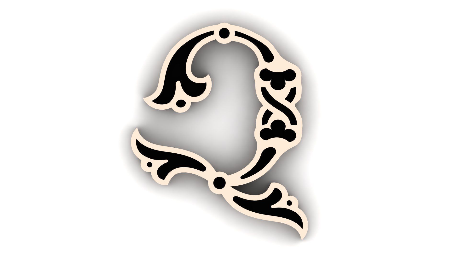 Armenian letters  3D print model_2