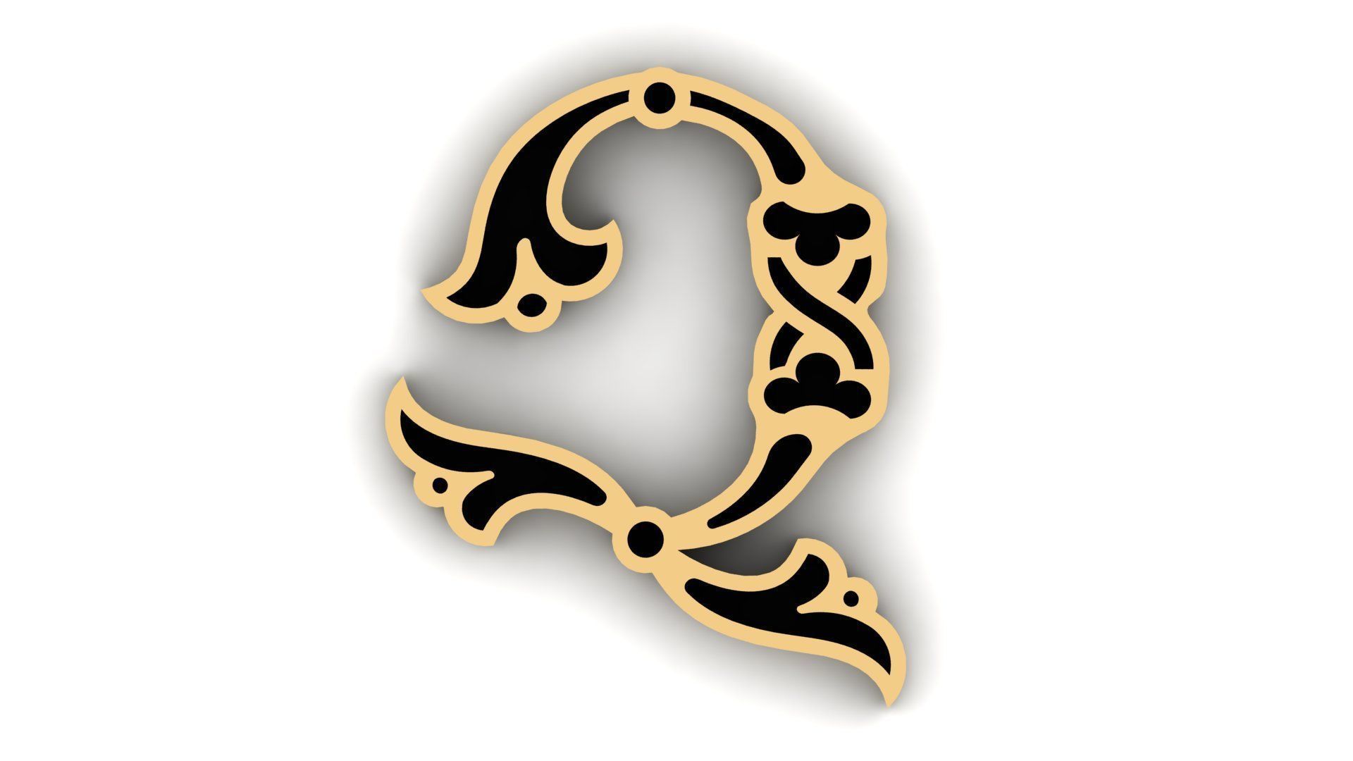 Armenian letters  3D print model_1