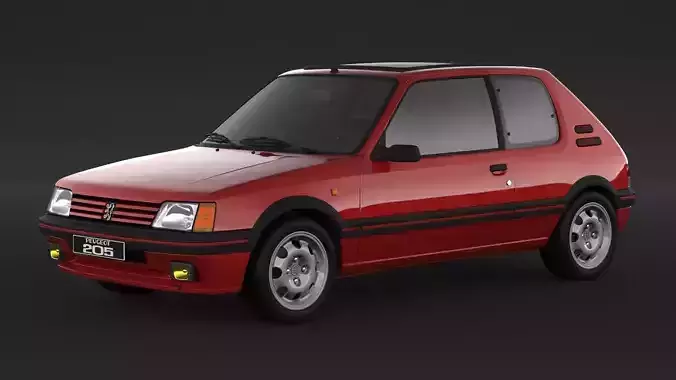 Peugeot 205 GTI 3D model