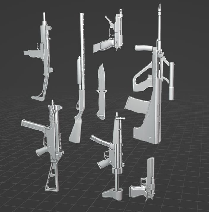ALL WEAPONS PACK - Models and Textures Low-poly 3D model Low-poly 3D model_5