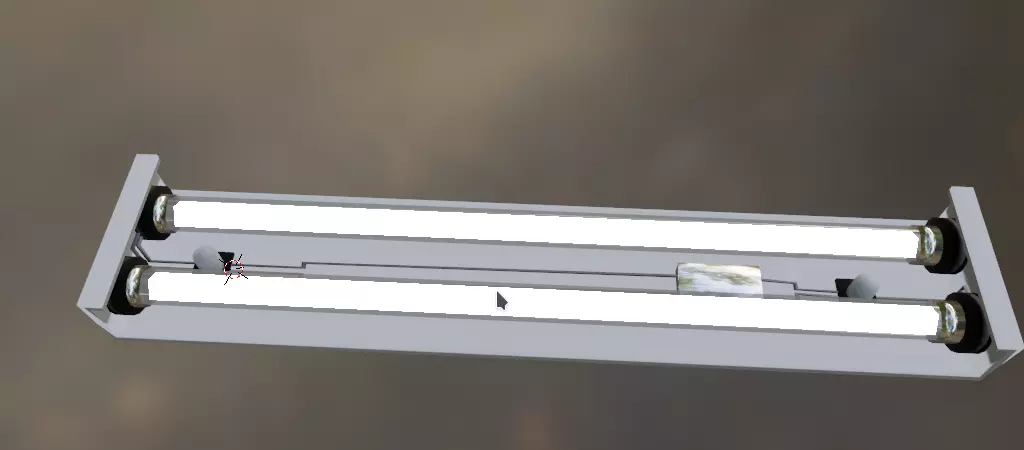 Fluorescent Lamp Free low-poly 3D model