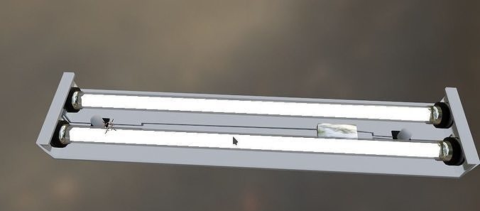 Fluorescent Lamp Free low-poly 3D model