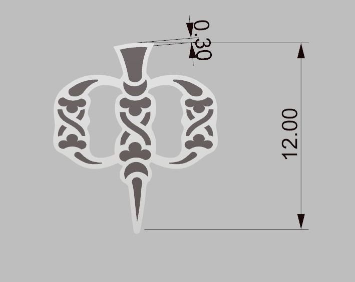 Armenian letters 3D print model_3