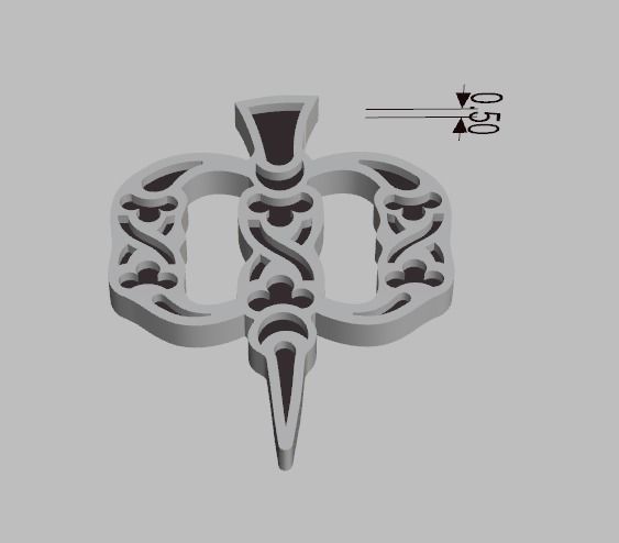 Armenian letters 3D print model_4