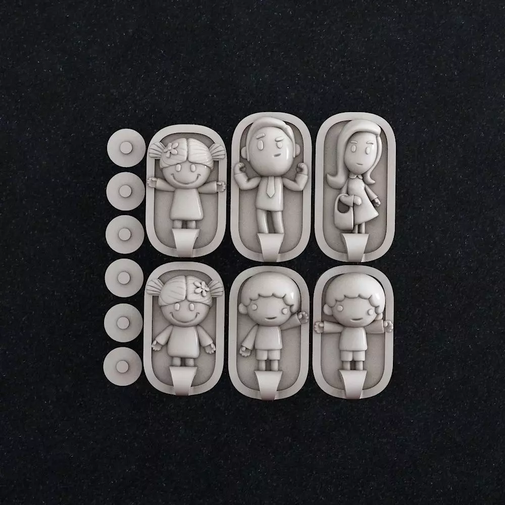 Keychain Family chess 3D print model