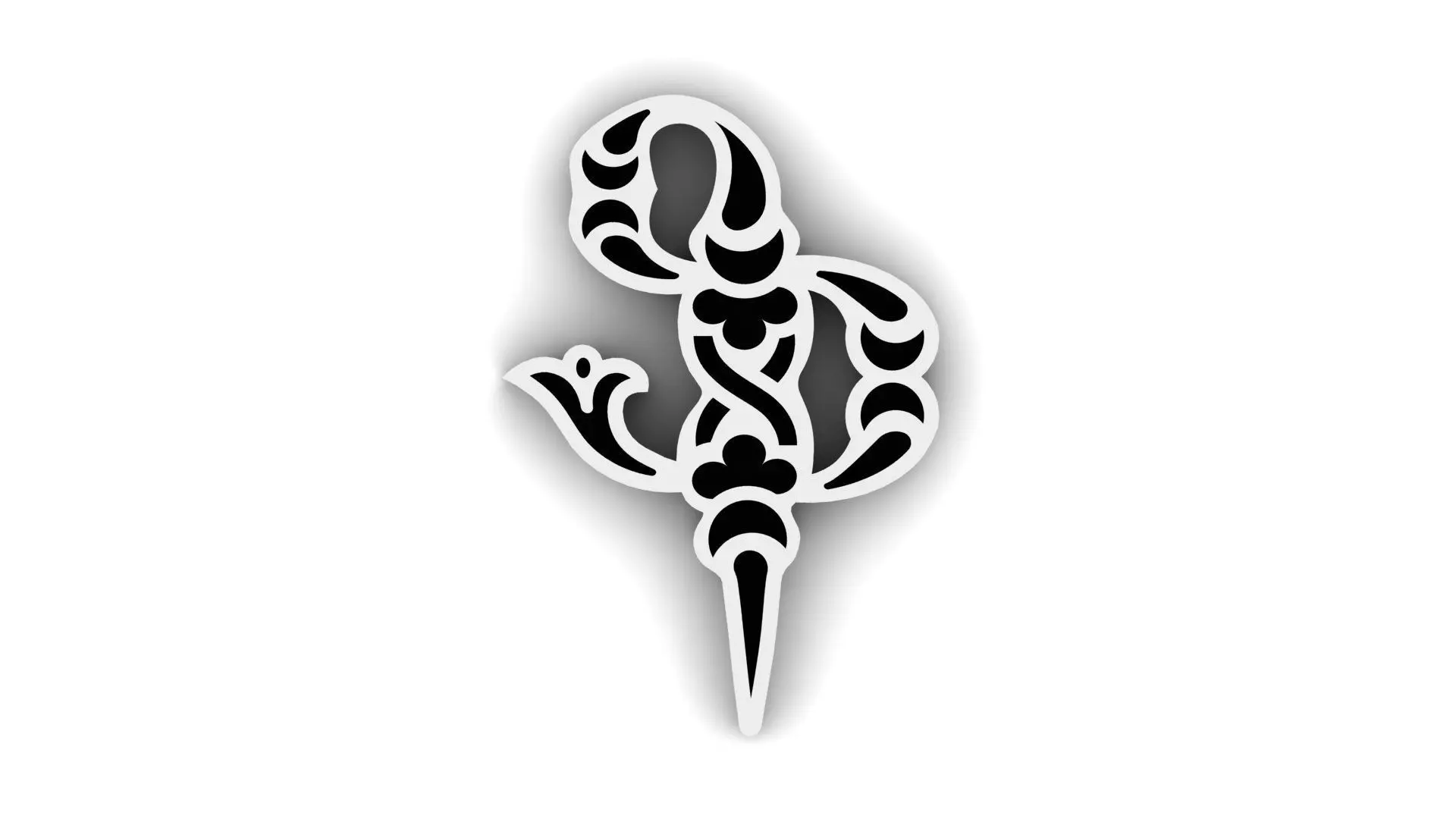 Armenian letters 3D print model_0