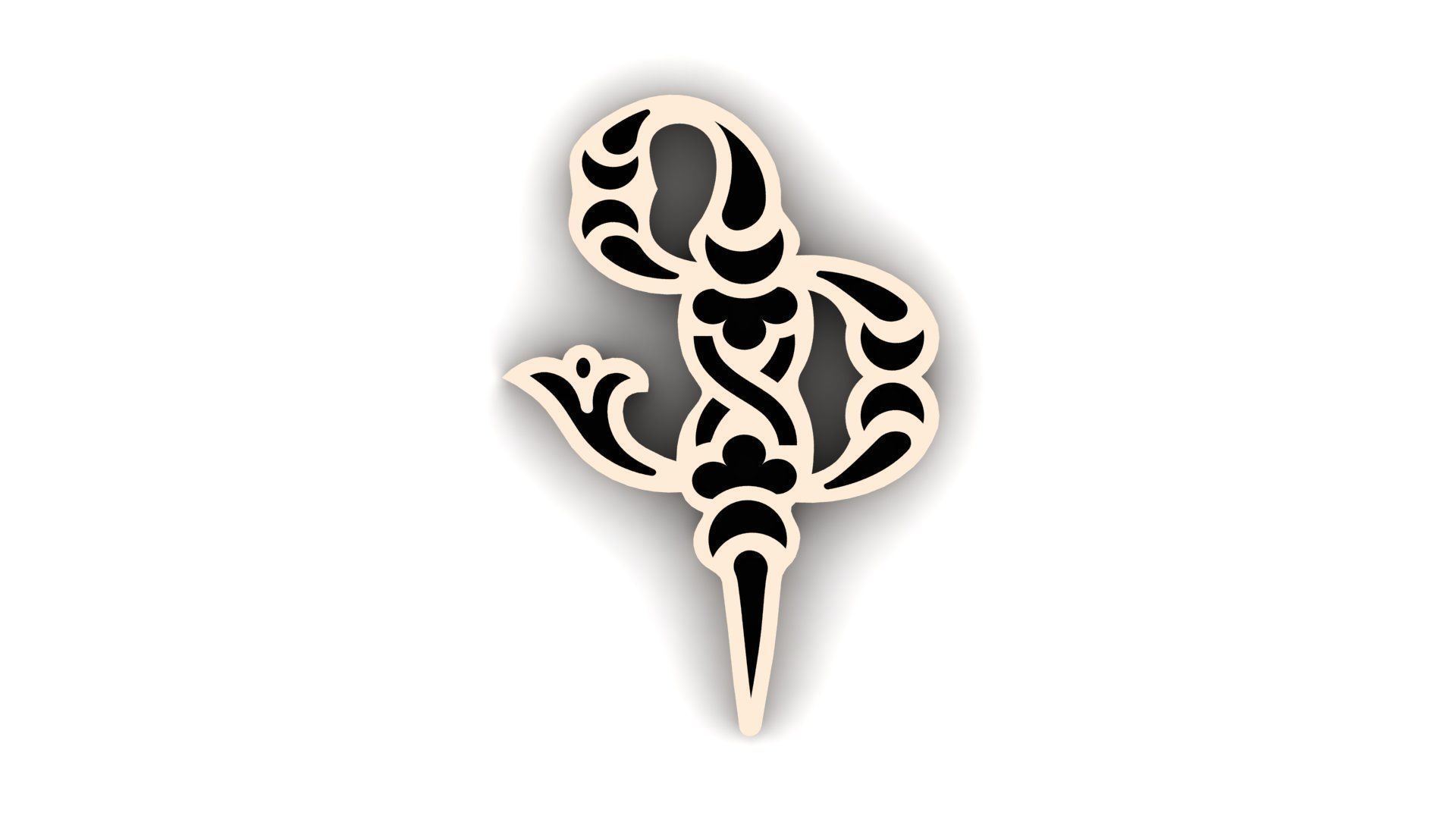 Armenian letters 3D print model_2