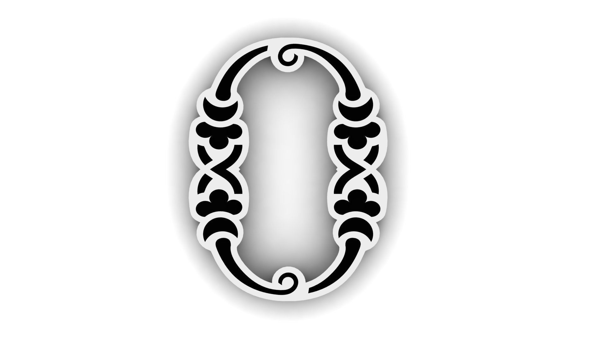 Armenian Classic Initial Letter Necklaces 3D print model_40