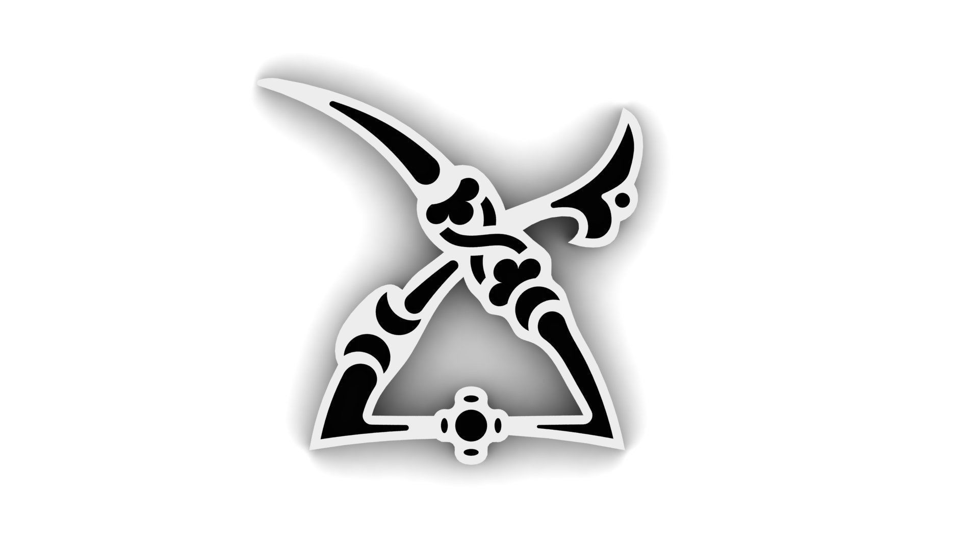 Armenian Classic Initial Letter Necklaces 3D print model_21