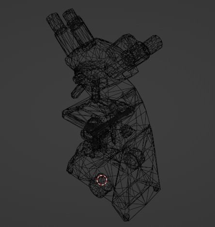 Microscope Low-poly 3D model_22