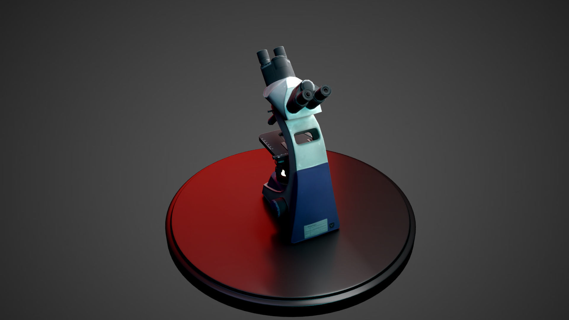 Microscope Low-poly 3D model_3