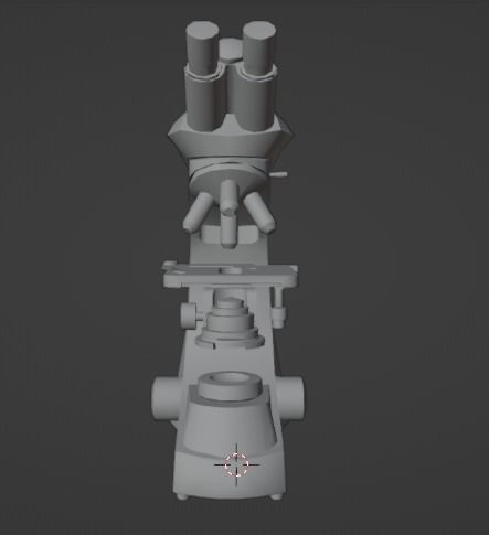 Microscope Low-poly 3D model_13