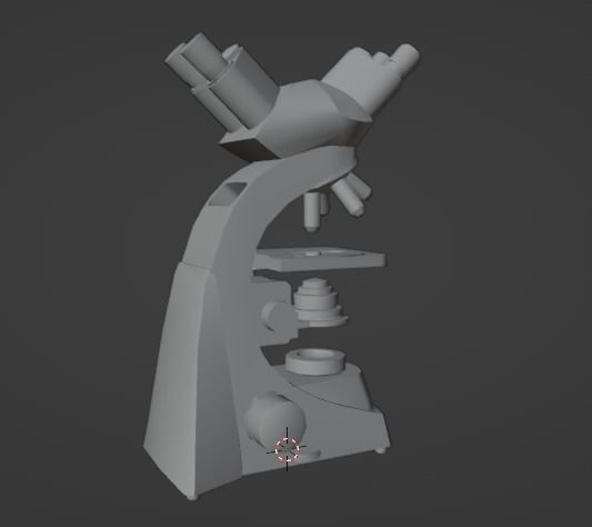 Microscope Low-poly 3D model_15