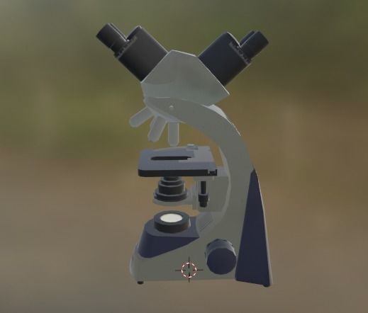 Microscope Low-poly 3D model_5