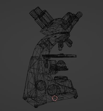 Microscope Low-poly 3D model_21