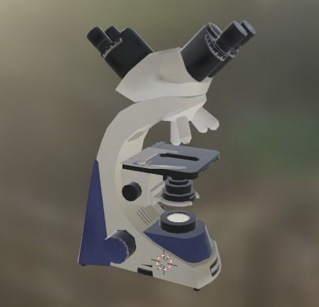 Microscope Low-poly 3D model_7