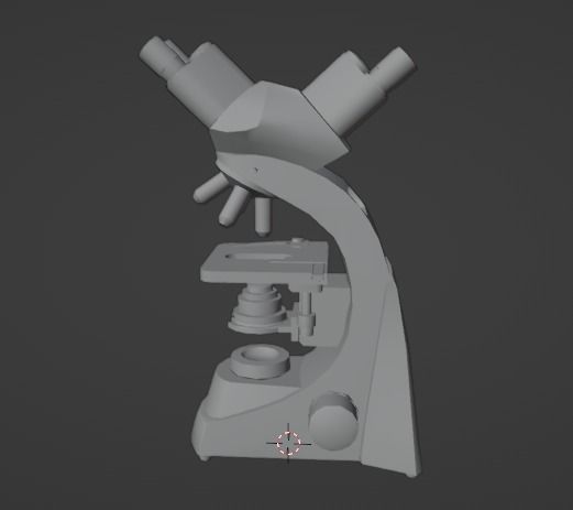 Microscope Low-poly 3D model_23