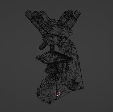 Microscope Low-poly 3D model_18