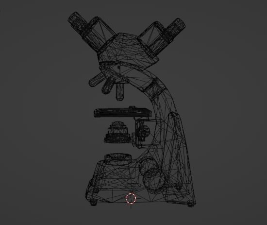 Microscope Low-poly 3D model_11