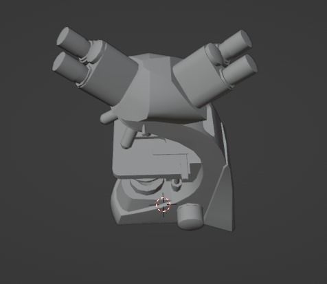 Microscope Low-poly 3D model_16