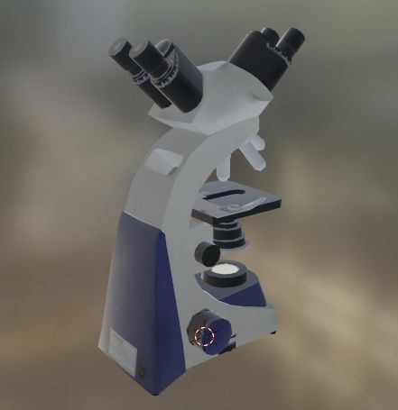 Microscope Low-poly 3D model_8