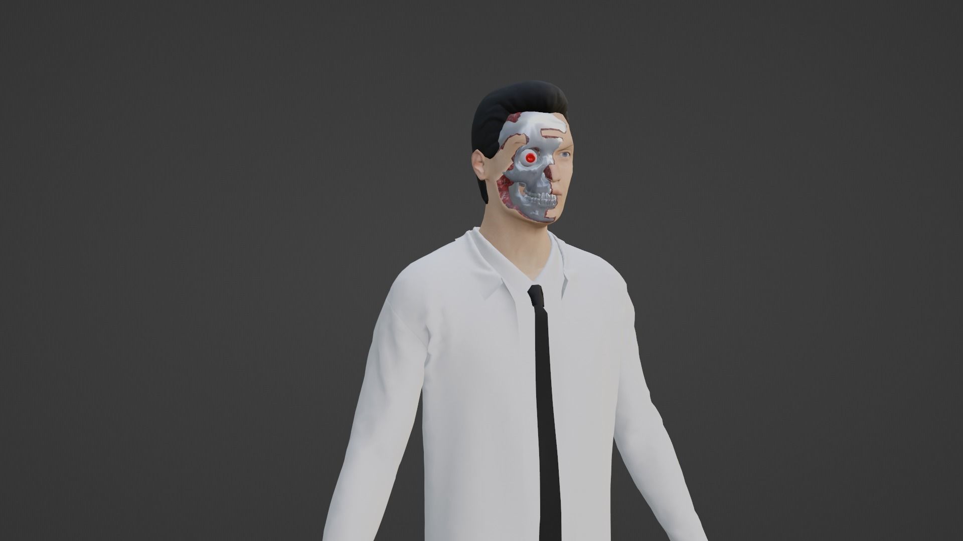 Cyber Doctor - Robot Man Low-poly 3D model_9