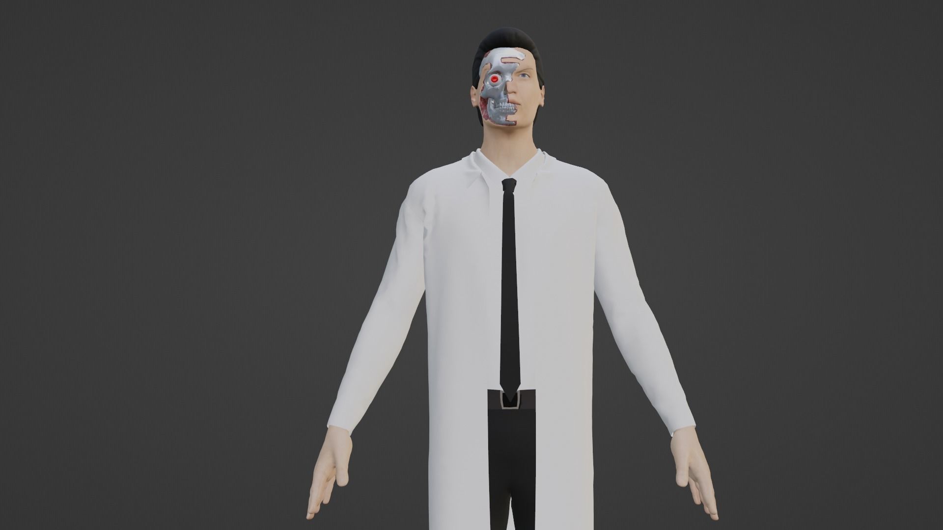 Cyber Doctor - Robot Man Low-poly 3D model_8