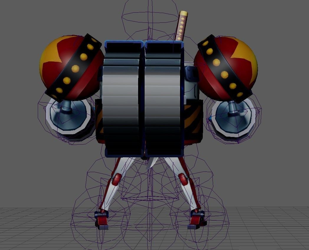 One Piece General Franky Low-poly 3D model_3