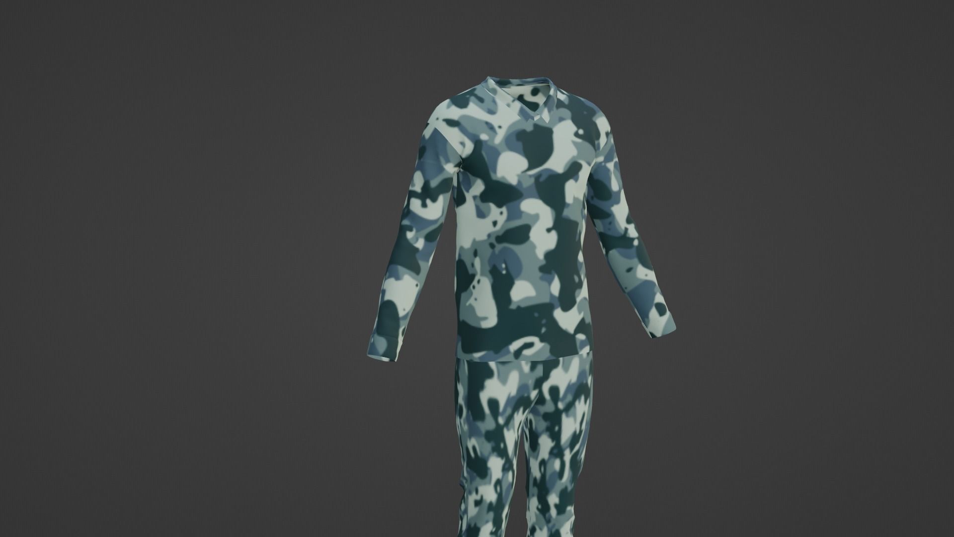 Soldier Uniform Low-poly 3D model_1