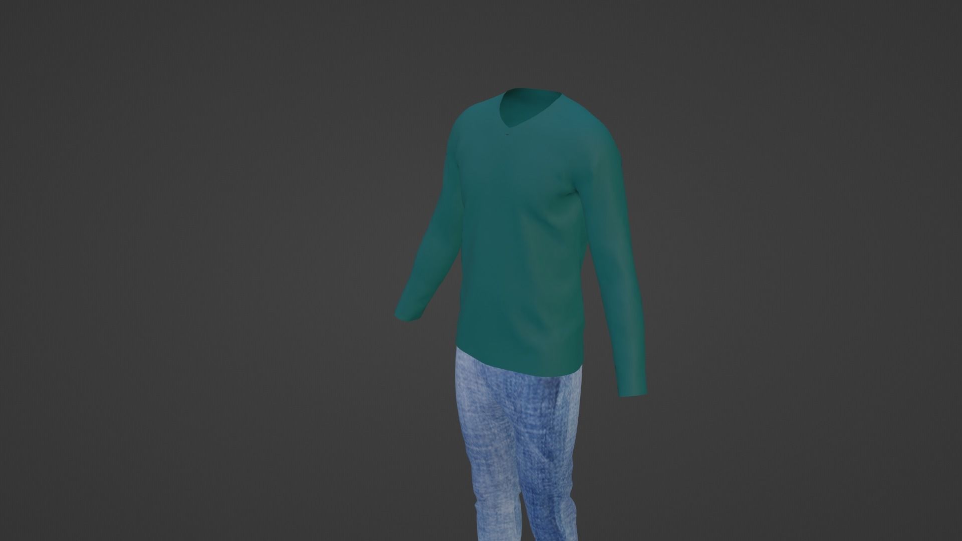 Man Outfit Low-poly 3D model_5