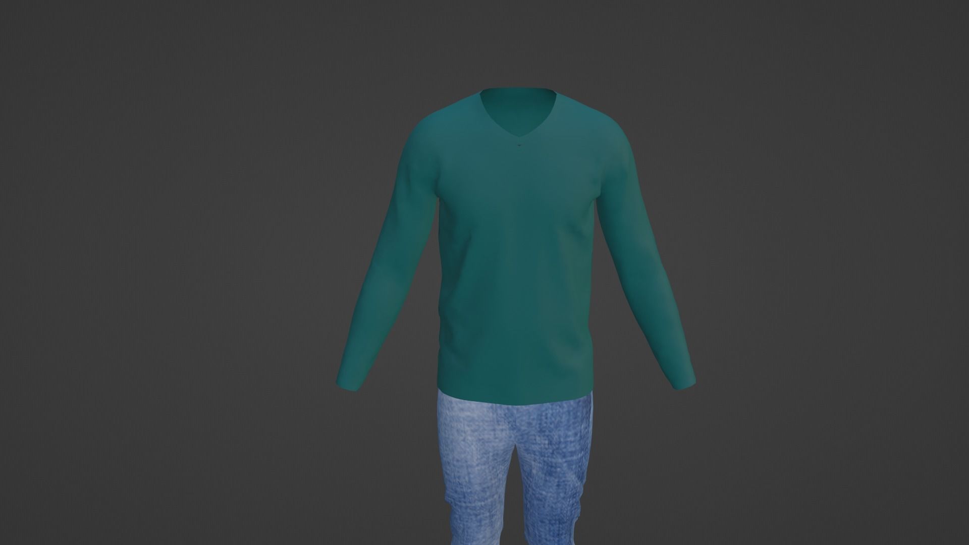 Man Outfit Low-poly 3D model_4